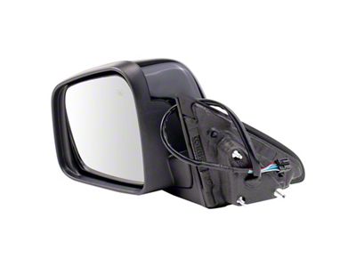 Powered Heated Mirror with Turn Signal; Black; Driver Side (14-21 Jeep Grand Cherokee WK2 w/ RPO Code GU5)