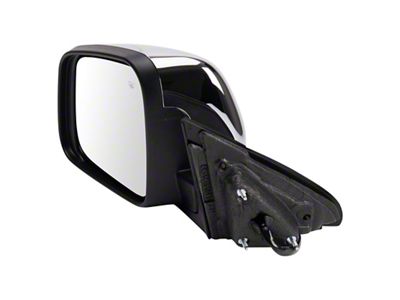 Powered Heated Mirror with Turn Signal and Blindspot; Chrome; Driver Side (14-20 Jeep Grand Cherokee WK2 w/ Puddle Lights & Memory Mirrors)