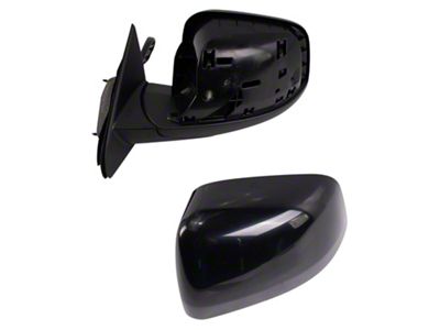 Powered Heated Power Fold Mirror with Blind Spot; Black; Driver Side (11-13 Jeep Grand Cherokee WK2)