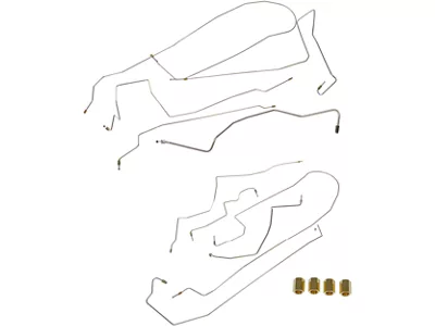 Pre-Bent Brake Line Kit; Stainless Steel (11-21 Jeep Grand Cherokee WK2)