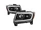 Signature Series Light Bar Projector Headlights; Black Housing; Clear Lens (11-13 Jeep Grand Cherokee WK2 w/ Factory Halogen Headlights)