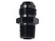 Straight Adapter; -6AN x 3/8-Inch NPT; Black