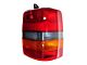 Tail Light; Chrome Housing; Red Clear Lens; Driver Side (93-98 Jeep Grand Cherokee ZJ)