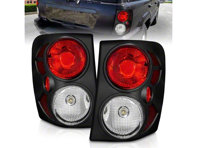 Tail Lights; Black Housing; Clear Lens (99-04 Jeep Grand Cherokee WJ)