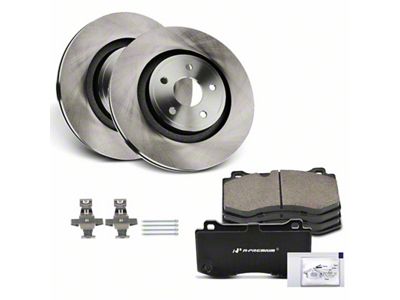 Vented Brake Rotor and Pad Kit; Front (06-10 Jeep Grand Cherokee WK SRT8)