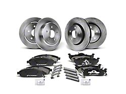 Vented and Solid Brake Rotor and Pad Kit; Front and Rear (05-10 Jeep Grand Cherokee WK, Excluding SRT8)