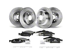 Vented and Solid Brake Rotor and Pad Kit; Front and Rear (99-02 Jeep Grand Cherokee WJ w/ Teves Calipers)