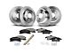 Vented and Solid Brake Rotor and Pad Kit; Front and Rear (99-02 Jeep Grand Cherokee WJ w/ Akebono Calipers; 03-04 Jeep Grand Cherokee WJ)