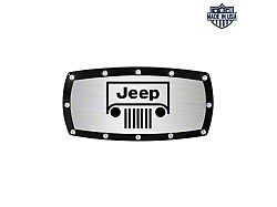 Billet Hitch Cover with Jeep Grille Logo (Universal; Some Adaptation May Be Required)