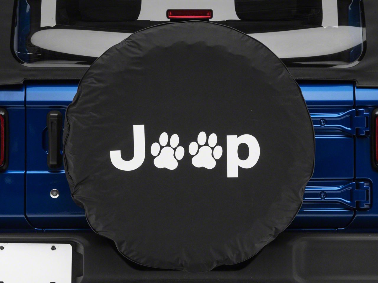 Jeep Wrangler Jeep Paw Spare Tire Cover Black 66 18 Jeep Cj5 Cj7