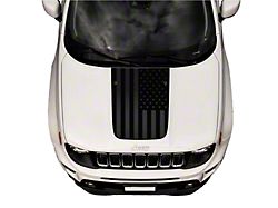 American Flag Hood Graphic; Black (15-23 Jeep Renegade BU)