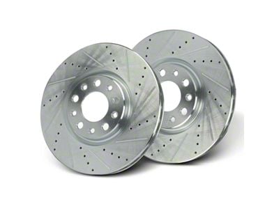 Drilled and Slotted 5-Lug Rotors; Front Pair (15-23 Jeep Renegade BU)