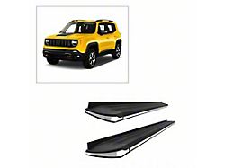 Exceed Running Boards; Black with Chrome Trim (15-23 Jeep Renegade BU)