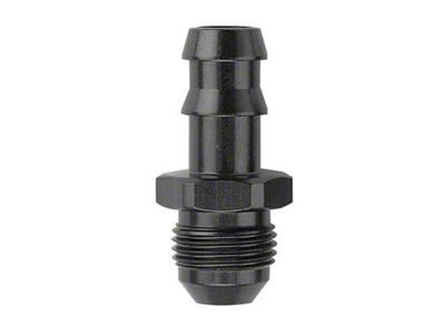 Hose Barb to AN Adapter; -6AN Male x 3/8-Inch; Black