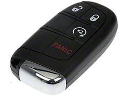 Keyless Entry Remote; 4-Button (15-23 Jeep Renegade BU w/ Remote Start)