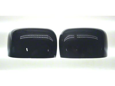Chrome Delete Mirror Covers without Turn Signal Openings; Gloss Black (15-23 Jeep Renegade BU)