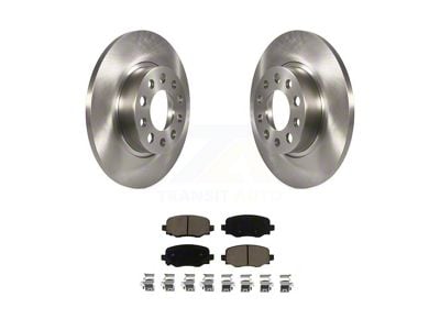 Solid Brake Rotor and Ceramic Pad Kit; Rear (15-23 Jeep Renegade BU)