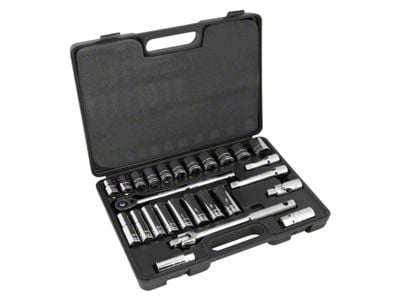 1/2-Inch Drive Metric Socket Set; 26-Piece Set