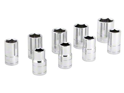 1/2-Inch Drive Metric Socket Set; 9-Piece Set