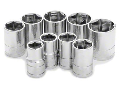 1/2-Inch Drive SAE Socket Set; 9-Piece Set