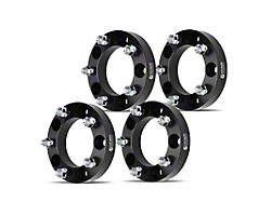 1.25-Inch 5-Lug Wheel Spacers; Black; Set of Four (76-86 Jeep CJ7)