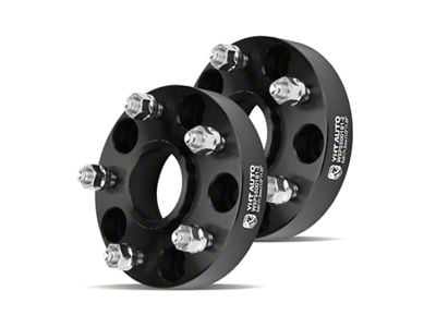 1.25-Inch 5-Lug Wheel Spacers; Black; Set of Two (07-18 Jeep Wrangler JK)