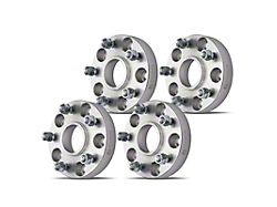 1.25-Inch 5-Lug Wheel Spacers; Silver; Set of Four (07-18 Jeep Wrangler JK)