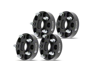 1.50-Inch 5-Lug Wheel Spacers; Black; Set of Four (07-18 Jeep Wrangler JK)