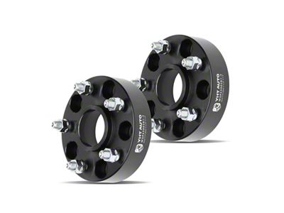 1.50-Inch 5-Lug Wheel Spacers; Black; Set of Two (07-18 Jeep Wrangler JK)