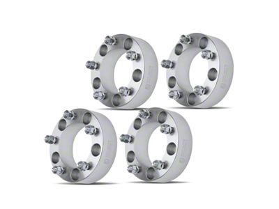 2-Inch 5-Lug Wheel Spacers; Silver; Set of Four (76-86 Jeep CJ7)