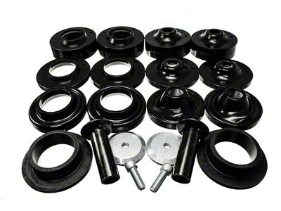 2-Inch Rock-Flex Adjustable Coil Spacer Set; Black (18-24 Jeep Wrangler JL)