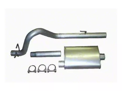 2.50-Inch Aluminized Cat-Back Exhaust System with HVS Welded Muffer (91-95 4.0L Jeep Wrangler YJ)