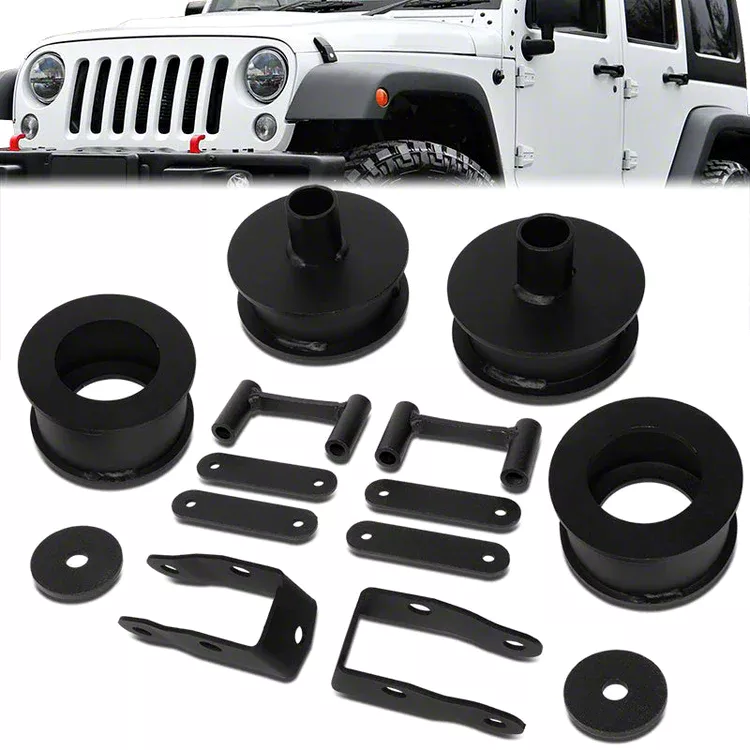 Jeep Wrangler 2.50-Inch Front / 2-Inch Rear Leveling Kit with Shock ...