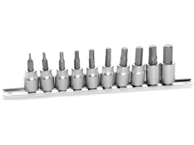 3/8-Inch Drive Hex Bit Socket Set; 10-Piece Set