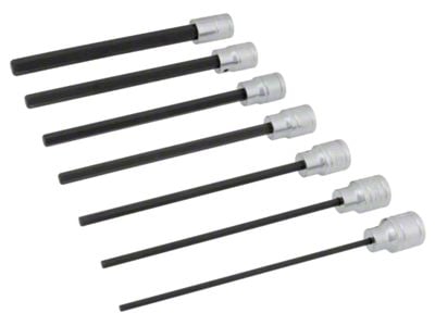 3/8-Inch Drive Metric Hex Bit Set; 7-Piece Set