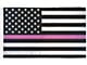 3-Foot x 5-Foot USA Flag; Pink Stripe