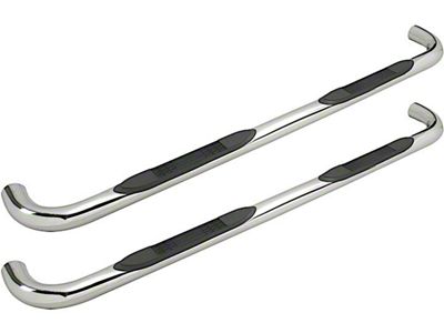 3-Inch Nerf Side Step Bars; Polished (18-24 Jeep Wrangler JL 4-Door)