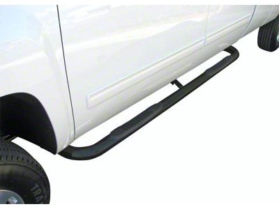 3-Inch Round Side Step Bars; Black (18-24 Jeep Wrangler JL 2-Door)