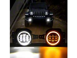 4-Inch LED Fog Lights with DRL and Amber Turn Signal (18-25 Jeep Wrangler JL)