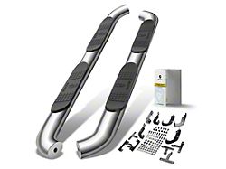 4-Inch Oval Bent Side Step Bars; Chrome (18-24 Jeep Wrangler JL 4-Door)