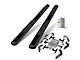 4-Inch Oval Straight Side Step Bars; Black (18-24 Jeep Wrangler JL 4-Door)