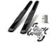 4-Inch Oval Straight Side Step Bars; Black (18-24 Jeep Wrangler JL 2-Door)