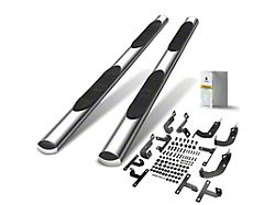 4-Inch Oval Straight Side Step Bars; Chrome (18-24 Jeep Wrangler JL 4-Door)