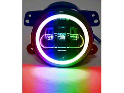 4-Inch RGB Halo Angle Eyes LED Fog Lights (76-86 Jeep CJ5 & CJ7; 97-18 Jeep Wrangler TJ & JK)
