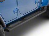 6-Inch Tubular Running Boards; Black (18-25 Jeep Wrangler JL 4-Door)