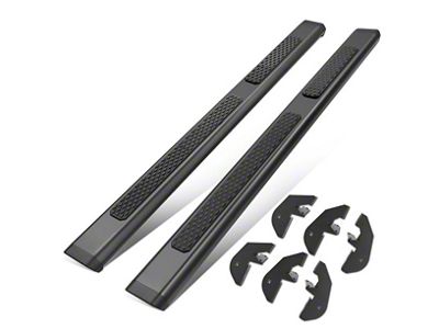 6-Inch Tubular Running Boards; Black (07-18 Jeep Wrangler JK 4-Door)