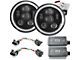 7-Inch Gen III Round LED Projector Headlights with White Halo DRL; Black Housing; Clear Lens (97-18 Jeep Wrangler TJ & JK)