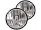 7-Inch Round LED Headlights; Chrome Housing; Black Lens (66-86 Jeep CJ5 & CJ7; 97-18 Jeep Wrangler TJ & JK)