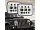 7x6-Inch LED Headlights with DRL; Chrome Housing; Clear Lens (87-95 Jeep Wrangler YJ)