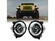 9-Inch LED Headlights with DRL; Black Housing; Clear Lens (18-24 Jeep Wrangler JL)